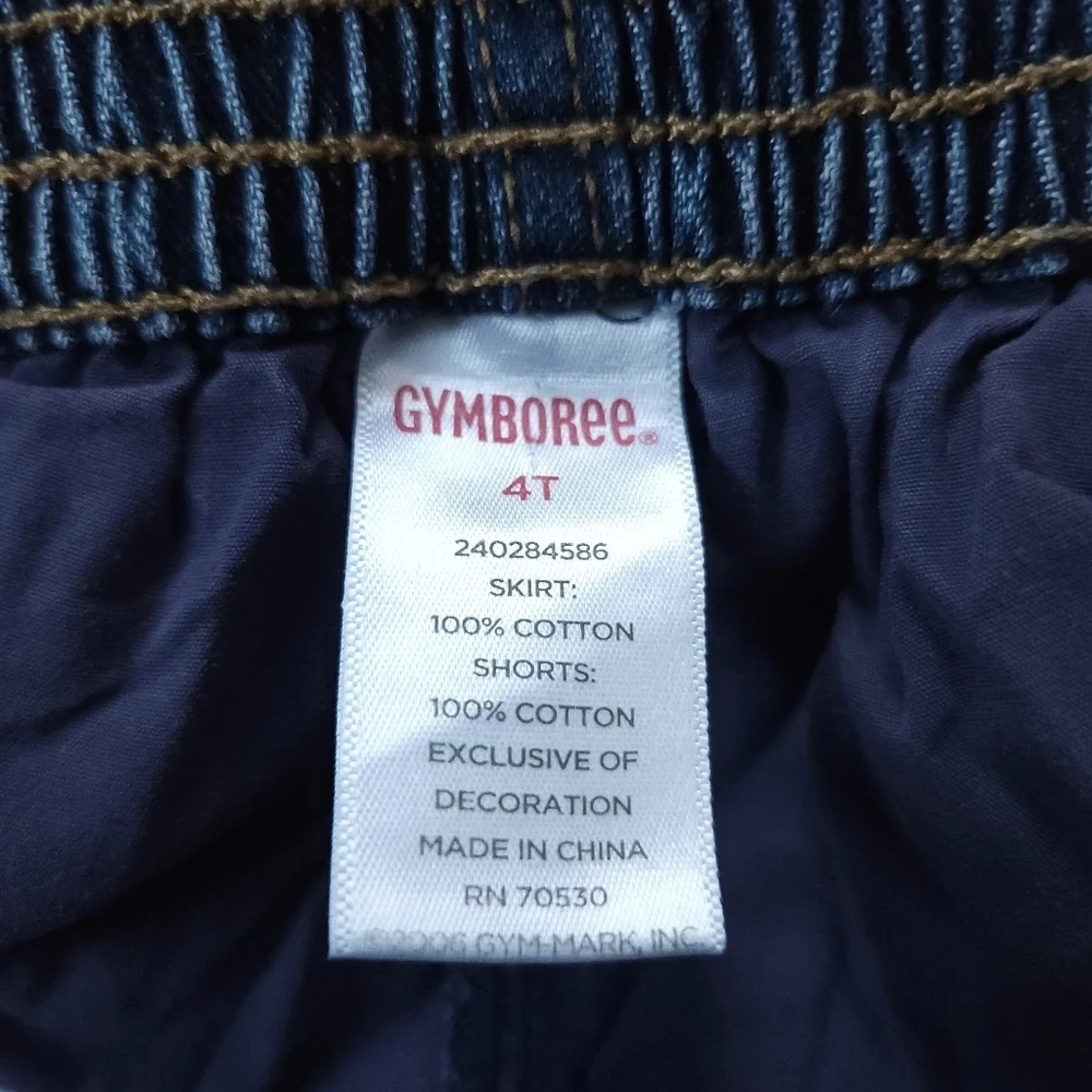 Y2K Gymboree Horse Ruffle Denim Skirt Skort Sz 4T